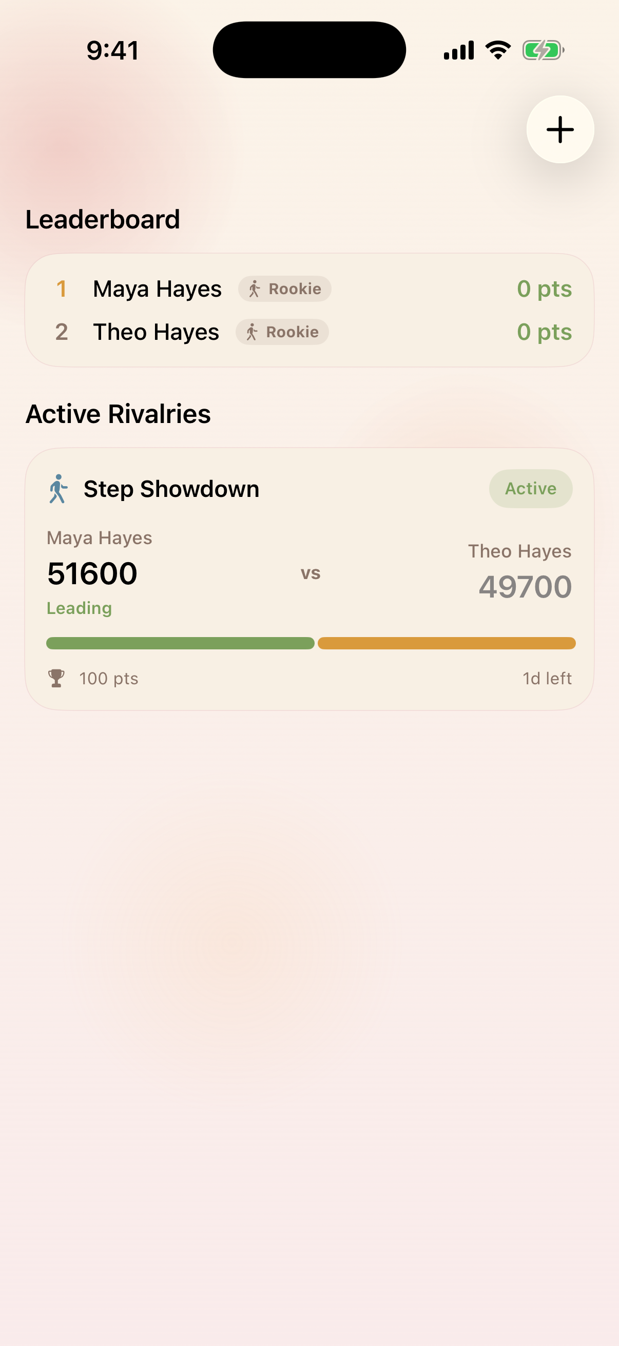 Kinrows rivalries — a step challenge with a live leaderboard